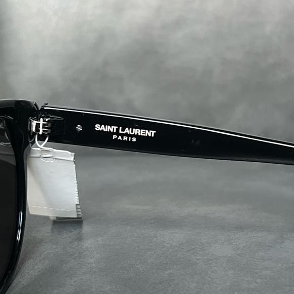 SAINT LAURENT 55MM Round Logo Sunglasses SLM29 in Black